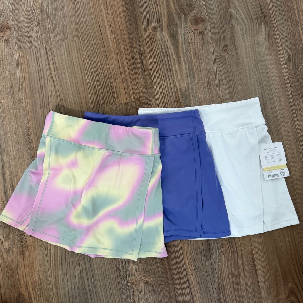 Set of three Athleta Girl Goal getter skorts.  Size XL/14